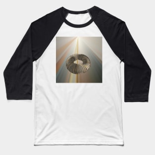 torus ring geometric repeating shapes designs and patterns metallic copper and silver colored Baseball T-Shirt